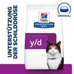 Hill's Prescription Diet Y/d Thyroid Care -Haustier Discounter hills yd thyroid care prescription diet feline 217948 0500 none