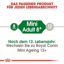 Royal Canin Mini Adult 8+ - Hundefutter -Haustier Discounter royal canin mini adult 8 hondenvoer 128588 0500 none