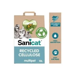Sanicat Recycelte Zellulose - Katzenstreu -Haustier Discounter sanicat recycled cellulose kattenbakvulling 214697 0500 none